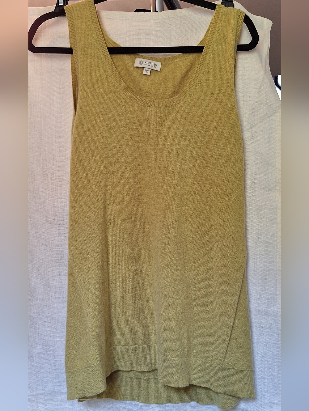 Kinross Cashmere Sweater Tank Womens XL Like New